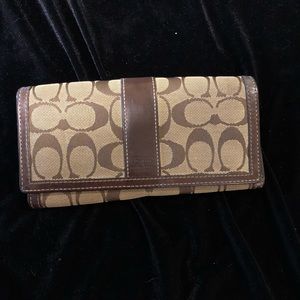Coach canvas and leather wallet